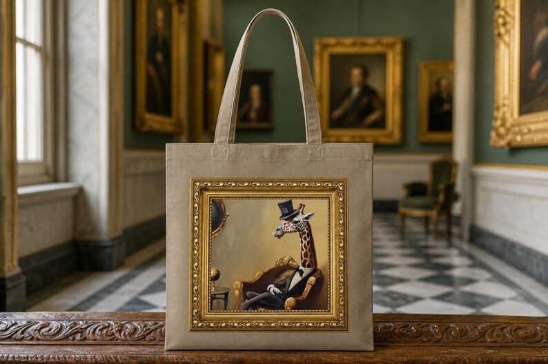 Classy Giraffe tote bag