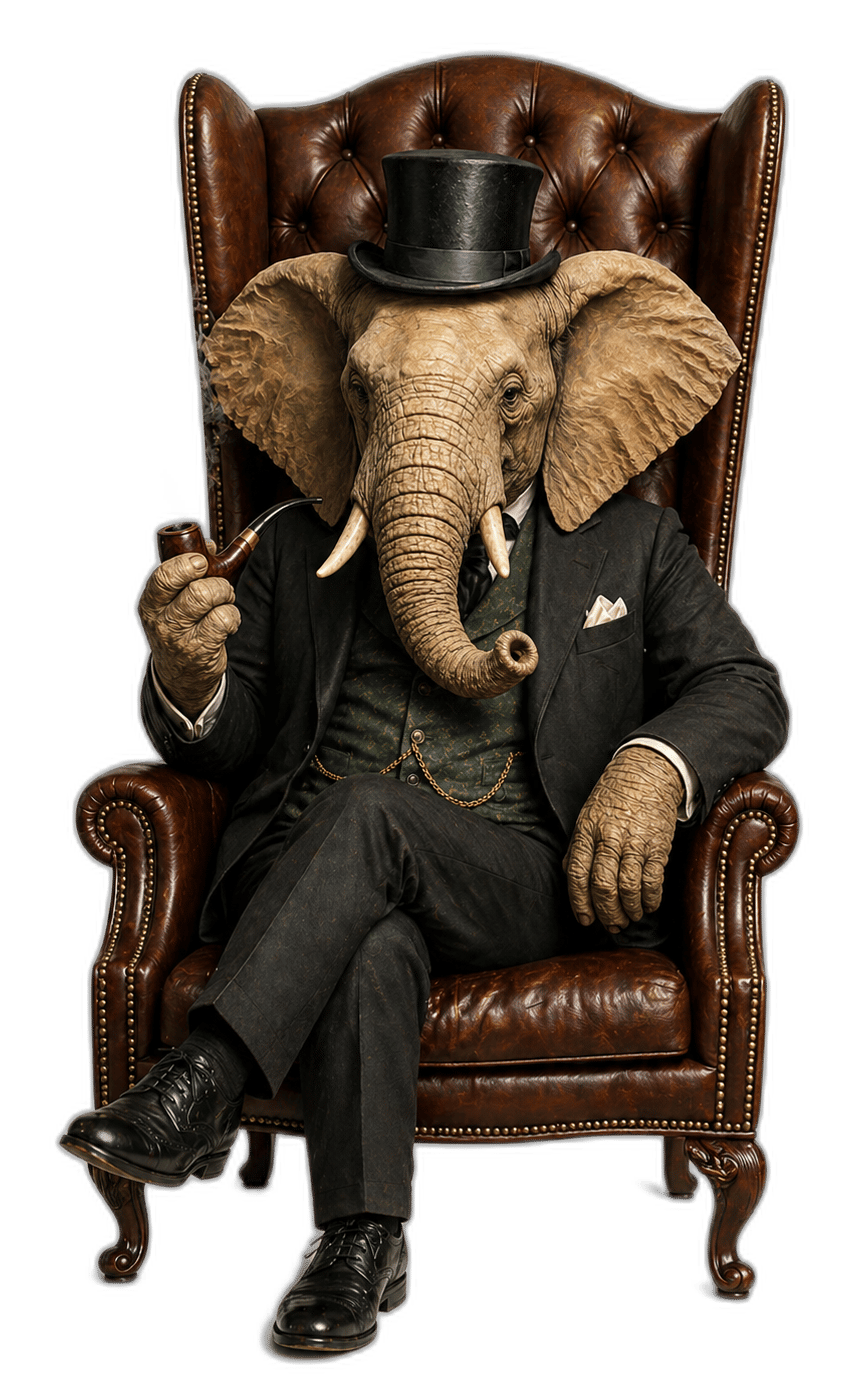 Lord Bartholomew Tuskington, an elephant