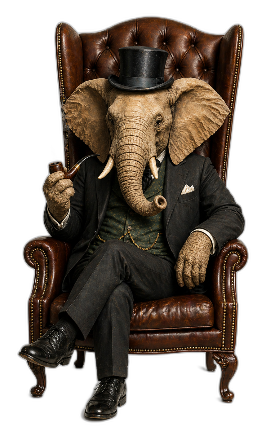 Lord Bartholomew Tuskington, an elephant